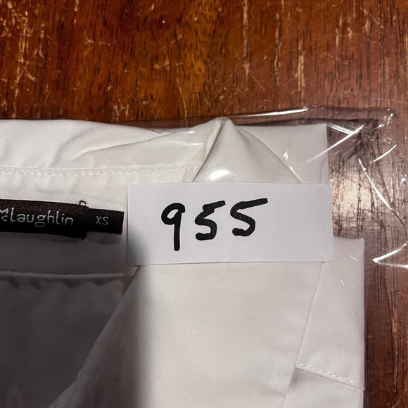 J McLaughlin White Button Down Shirt Tunic Oversized Long Sleeve Women XS Trad - Picture 8 of 9